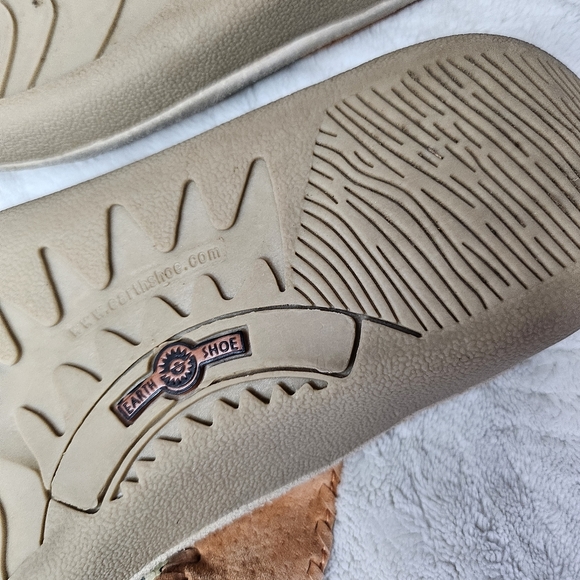 Earth Shoe 7W Conway Amber Tan Suede Beaded Boho Slide Sandals - Picture 10 of 10